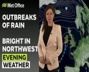 A band of rain slowly moves north eastwards across the country through the evening and overnight. It is patchy across eastern areas, with more persistent rain across Wales and Northern Ireland as it pushes up towards Scotland. Some patchy rain will develop over northern Scotland into the morning. Murky areas will develop across southern England with a few scattered showers across north western areas of Scotland through the morning.– This is the Met Office UK Weather forecast for the evening of 19/03/24. Bringing you today’s weather forecast is Clare Nasir.