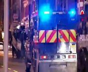 Metanews: Police use armoured vehicles in an attempt to control people rioting and looting across London.