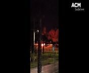 A car has gone up in flames in the car park of Corrimal Surf Life Saving Club in the early hours of Friday, March 22 2024.