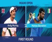 Murray comes from a set down to beat Berrettini and reach the second round in Miami