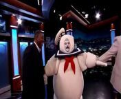 Bill Murray, Dan Aykroyd, Ernie Hudson and Annie Potts talk about the origins of the Stay Puft Marshmallow Man in the first “Ghostbusters.” Guillermo makes a special appearance in costume.