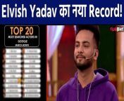Elvish Yadav reacts to making it to the top 20 Most Searched Actors list! As he shares a post on this milestone on his Instagram handle. Watch Video to know More. &#60;br/&#62; &#60;br/&#62;#Elvishyadav #ElvishArmy #ElvishYadavTopActor &#60;br/&#62;~ED.140~PR.126~
