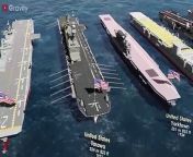 Aircraft Carrier Size Comparison - War Vehicle from mp4 by tank