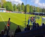 Bury Town players and management complete a lap of appreciation to their supporters after a 6-0 victory against Enfield in final regular season home game from eci management