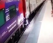 A quick-thinking railway worker saved the life of a passenger who fell between the tracks and a moving train.&#60;br/&#62;&#60;br/&#62;The incident took place on platform four, at Laksar Railway Station, Haridwar, India, on April 28, 2024.&#60;br/&#62;&#60;br/&#62;The passenger was trying to board a departing train when he lost his balance and fell between the track and station platform.&#60;br/&#62;&#60;br/&#62;The railway constable - known as Uma - ran to the man and pulled him out from underneath the train - while it is leaving the station.&#60;br/&#62;&#60;br/&#62;The man was pulled to safety as the train came to a stop.&#60;br/&#62;&#60;br/&#62;Sanjay Sharma, the officer in charge at Laksar GRP Station, said: &#92;