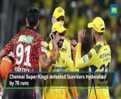 IPL Match Highlights Match 46 _ Chennai Super Kings Beat Sunrisers Hyderabad By 78 Runs from ipl helet