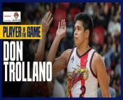 PBA Player of the Game Highlights: Don Trollano sizzles from 3-point range as San Miguel collects 10th straight win from sona kashe san
