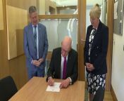John Swinney signed a selection nominee form before being selected as Scotland&#39;s first minister today. MSPs voted on him becoming First Minister at Holyrood this afternoon. &#60;br/&#62; Report by Kennedyl. Like us on Facebook at http://www.facebook.com/itn and follow us on Twitter at http://twitter.com/itn