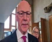 John Swinney speak to members of the media after becoming Scotlands new First Minister