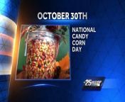 National Candy Corn Day is observed annually on October 30th. Candy Corn was created by George Renninger of Wunderle Candy Company in the late 1800s
