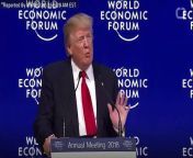 In his speech at the World Economic Forum in Davos, Switzerland Friday, Donald Trump insisted that his &#92;
