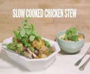 Put your slow cooker to good use with this slow-cooked chicken stew recipe, deliciously rich and indulgent.