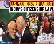 The United States voiced concern over India&#39;s Citizenship Amendment Act (CAA), aiming to expedite citizenship for persecuted migrants. US State Department closely monitors the implementation, emphasizing democratic principles of religious freedom and equal treatment. CAA rules, notified four years post-passage, facilitate citizenship for non-Muslim migrants from Pakistan, Bangladesh, and Afghanistan. &#60;br/&#62; &#60;br/&#62; &#60;br/&#62;#UnitedStates #CAA #USStateDepartment #CAANRC #Biden #JoeBiden #Pakistan #Bangladesh #Afghanistan #USnews #Indianews #Worldnews #Oneindia #Oneindianews &#60;br/&#62;~ED.101~GR.124~