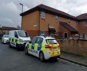 Houses in Eaglesfield Road taped of by police on Sunday, March 17