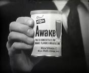 1964 Awake Orange drink TV commercial.&#60;br/&#62;&#60;br/&#62;PLEASE click on my FOLLOW button - THANK YOU!&#60;br/&#62;&#60;br/&#62;You might enjoy my still photo gallery, which is made up of POP CULTURE images, that I personally created. I receive a token amount of money per 5 second viewing of an individual large photo - Thank you.&#60;br/&#62;Please check it out athttps://www.clickasnap.com/profile/TVToyMemories