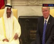 President Donald Trump is hosting the Crown Prince of Abu Dhabi Monday ahead of a key meeting with Saudi Arabia that will essentially reset U.S. foreign policy in the Middle East