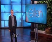 Ellen showed some hilarious scare videos from the world wide web, and a few she made herself with this very scary new friend
