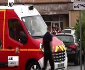Police say the mother of a pupil at a French preschool stabbed a teacher to death in front of her class Friday.