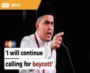 The wing’s chief Dr Akmal Saleh says he won’t stop despite calls for the issue to not be prolonged, including from his party president.&#60;br/&#62;&#60;br/&#62;Read More: https://freemalaysiatoday.com/category/nation/2024/03/20/defiant-umno-youth-vows-to-continue-calling-for-boycott-of-kk-mart/&#60;br/&#62;&#60;br/&#62;Laporan Lanjut: https://www.freemalaysiatoday.com/category/bahasa/tempatan/2024/03/20/tiada-siapa-boleh-halang-pemuda-umno-terus-boikot-habis-habisan-kk-mart/&#60;br/&#62;&#60;br/&#62;Free Malaysia Today is an independent, bi-lingual news portal with a focus on Malaysian current affairs.&#60;br/&#62;&#60;br/&#62;Subscribe to our channel - http://bit.ly/2Qo08ry&#60;br/&#62;------------------------------------------------------------------------------------------------------------------------------------------------------&#60;br/&#62;Check us out at https://www.freemalaysiatoday.com&#60;br/&#62;Follow FMT on Facebook: https://bit.ly/49JJoo5&#60;br/&#62;Follow FMT on Dailymotion: https://bit.ly/2WGITHM&#60;br/&#62;Follow FMT on X: https://bit.ly/48zARSW &#60;br/&#62;Follow FMT on Instagram: https://bit.ly/48Cq76h&#60;br/&#62;Follow FMT on TikTok : https://bit.ly/3uKuQFp&#60;br/&#62;Follow FMT Berita on TikTok: https://bit.ly/48vpnQG &#60;br/&#62;Follow FMT Telegram - https://bit.ly/42VyzMX&#60;br/&#62;Follow FMT LinkedIn - https://bit.ly/42YytEb&#60;br/&#62;Follow FMT Lifestyle on Instagram: https://bit.ly/42WrsUj&#60;br/&#62;Follow FMT on WhatsApp: https://bit.ly/49GMbxW &#60;br/&#62;------------------------------------------------------------------------------------------------------------------------------------------------------&#60;br/&#62;Download FMT News App:&#60;br/&#62;Google Play – http://bit.ly/2YSuV46&#60;br/&#62;App Store – https://apple.co/2HNH7gZ&#60;br/&#62;Huawei AppGallery - https://bit.ly/2D2OpNP&#60;br/&#62;&#60;br/&#62;#FMTNews #AkmalSaleh #KKMart #Boycott