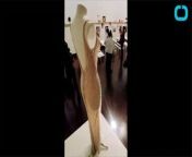 The flesh-colored, skin-tight beaded gown Marilyn Monroe wore during her breathless rendition of &#92;