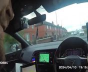 Speeding driver reverses wrong way at 60mph before he is caught by police officer - on a bike from the before time trailer disney and sega