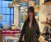 Tori Milligan-Gray owner of new Fortrose shop Harbour Lane Studio from model studio