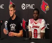 Louisville QB Tyler Shough and WR Chris Bell Spring Game Postgame (4\ 19\ 24) from catch bell episode 150 in