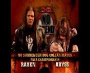 TNA No Surrender 2005 - Abyss vs Raven (Dog Collar Match, NWA World Heavyweight Championship) from huggies 2005 commercial