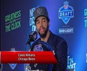 Caleb Williams on being the No. 1 draft pick to the Bears from williams f1 pinball