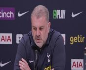 Tottenham boss Ange Postecoglu said that Destiny Udogie being ruled out of the rest of the season was a blow ahead of the North London Derby with Arsenal&#60;br/&#62;Tottenham training ground, London, UK