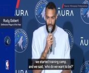 Rudy Gobert thanked his teammates and coaches as he joined illustrious company after winning his fourth DPOTY