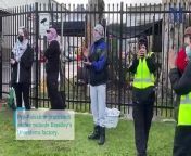 Watch: Pro-Palestine protesters gather outside Bisalloy&#39;s Unanderra factory.