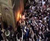 Thousands of Christian worshippers filled Jerusalem&#39;s Old City on Saturday (May 4) to celebrate the Orthodox Holy Light ceremony. - REUTERS
