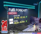 Big-time ulit ang nakaambang oil price rollback sa susunod na linggo.&#60;br/&#62;&#60;br/&#62;&#60;br/&#62;24 Oras Weekend is GMA Network’s flagship newscast, anchored by Ivan Mayrina and Pia Arcangel. It airs on GMA-7, Saturdays and Sundays at 5:30 PM (PHL Time). For more videos from 24 Oras Weekend, visit http://www.gmanews.tv/24orasweekend.&#60;br/&#62;&#60;br/&#62;#GMAIntegratedNews #KapusoStream&#60;br/&#62;&#60;br/&#62;Breaking news and stories from the Philippines and abroad:&#60;br/&#62;GMA Integrated News Portal: http://www.gmanews.tv&#60;br/&#62;Facebook: http://www.facebook.com/gmanews&#60;br/&#62;TikTok: https://www.tiktok.com/@gmanews&#60;br/&#62;Twitter: http://www.twitter.com/gmanews&#60;br/&#62;Instagram: http://www.instagram.com/gmanews&#60;br/&#62;&#60;br/&#62;GMA Network Kapuso programs on GMA Pinoy TV: https://gmapinoytv.com/subscribe