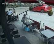 CCTV shows customer running from Italian restaurant Posillipo in Canterbury after £65 meal