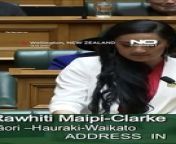 New Zealand MP Hana-Rawhiti Maipi-Clarke performed haka in parliament-(480p) from haka dhicin salaamada