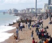 The sun came out for Easter Bank Holiday this year and with it came the crowds, as hundreds flocked to Brighton sea front to soak up some rays. &#60;br/&#62;Video: Eddie Mitchell.